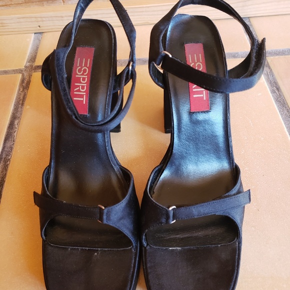 Esprit Black Heels Shoes Women’s 8 - Picture 4 of 8